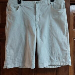 Charter Club White Flat Front Shorts